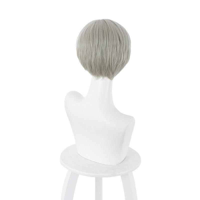 anime jujutsu kaisen toge inumaki short gray cosplay wigs