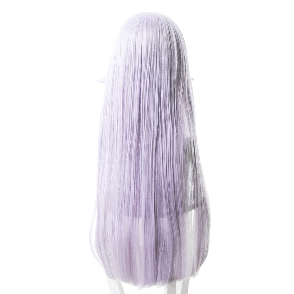 anime super mario bros king boo light purple long cosplay wig 461l