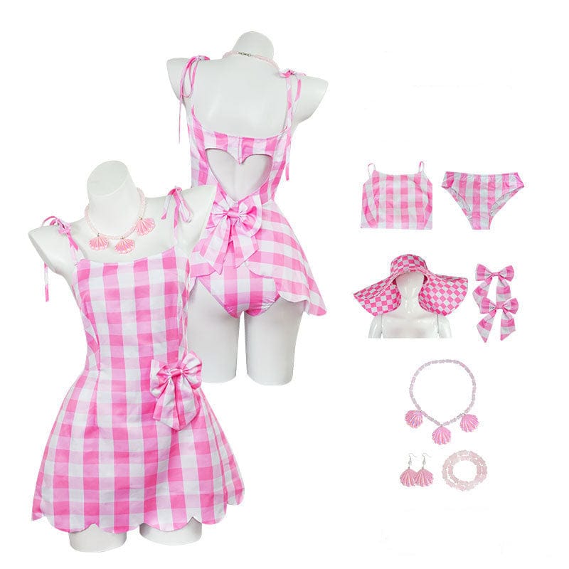 Barbie Movie 2023 Barbie Pink Dress Cosplay Costumes With Hat