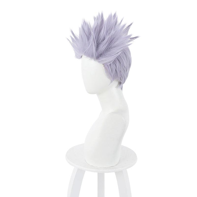 anime jujutsu kaisen satoru gojo short purple cosplay wigs