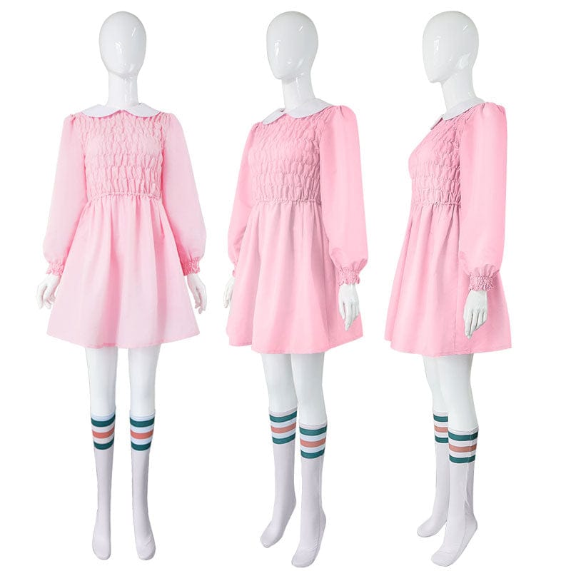 stranger things season eleven 11 dress cosplay costumes