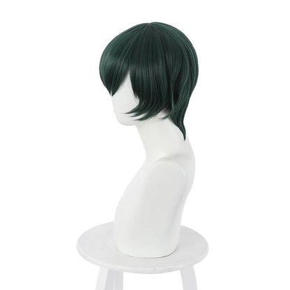 anime jujutsu kaisen mai zenin short dark green cosplay wigs