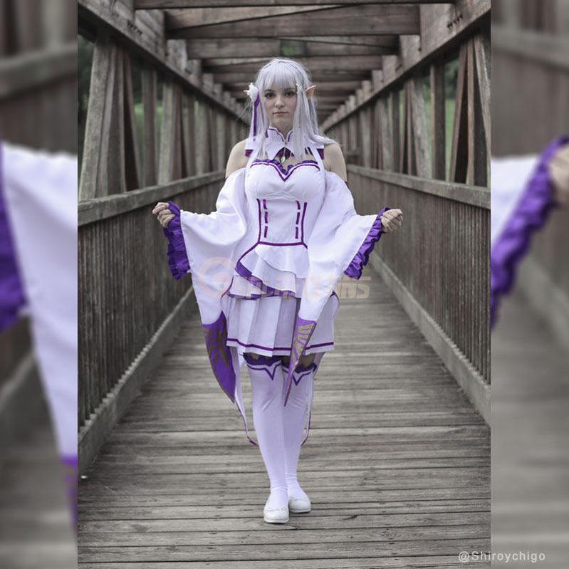 anime re zero starting life in another world emilia cosplay costume