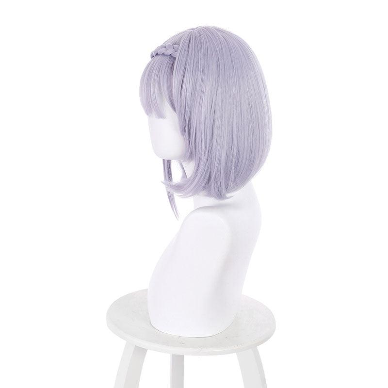 game genshin impact noelle light purple short cosplay wigs