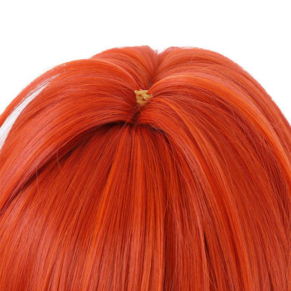 game genshin impact diluc ragnvindr orange cosplay wig