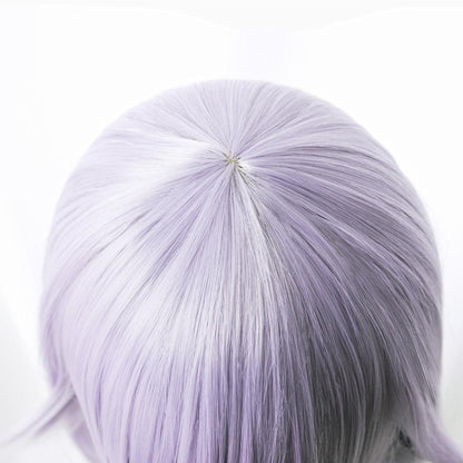 anime super mario bros king boo light purple long cosplay wig 461l