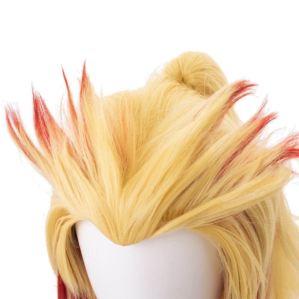 demon slayer rengoku kyoujurou yellow and red medium cosplay wig 487i