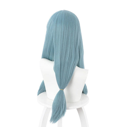 anime jujutsu kaisen mahito blue long cosplay wig 505g