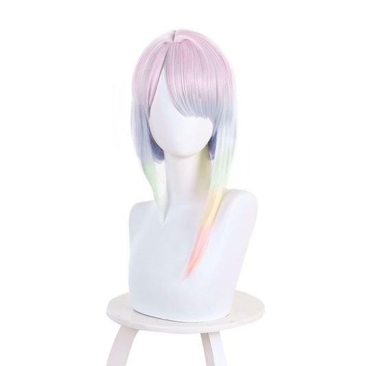 anime cyberpunk edgerunners lucyna kushinada colorful short cosplay wig 512i