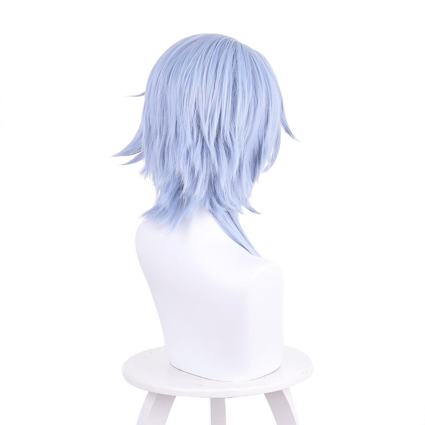 anime genshin impact kamizato ayato light blue medium cosplay wig 503y4