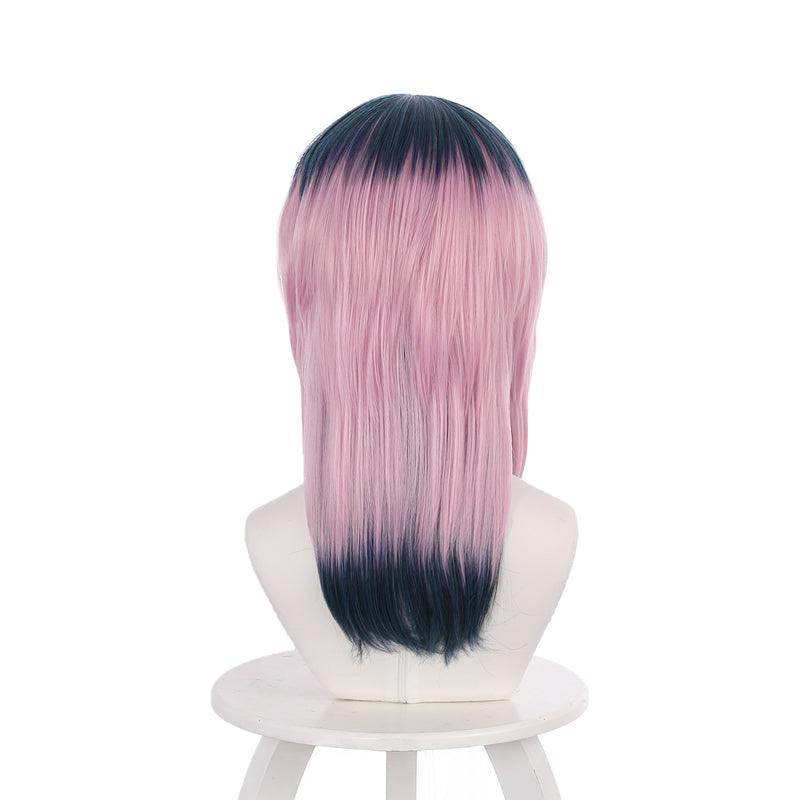 anime tokyo revengers rindo haitani dark blue gradient pink cosplay wigs