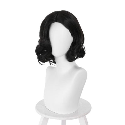 movie resident evil village alcina dimitrescu lady black curls cosplay wigs