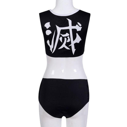 Anime Demon Slayer Kimetsu no Yaiba Kochou Shinobu Swimsuit Cosplay Costumes