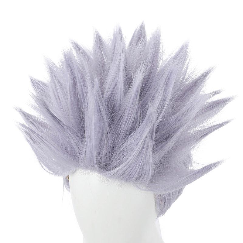 anime jujutsu kaisen satoru gojo short purple cosplay wigs