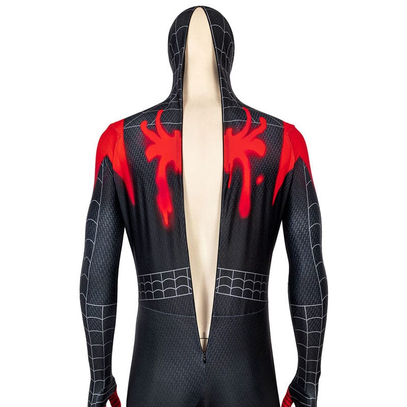 spider man into the spider verse miles morales jumpsuit with coat fullset cosplay costumes