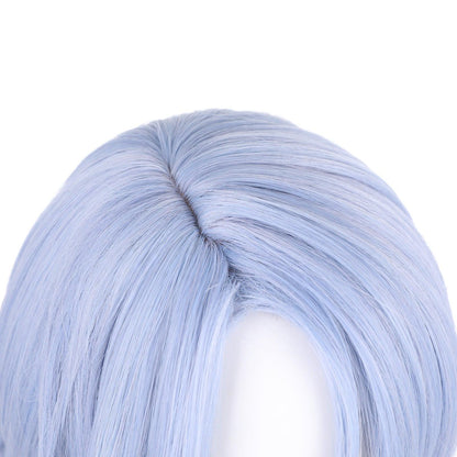 anime genshin impact kamizato ayato light blue medium cosplay wig 503y4