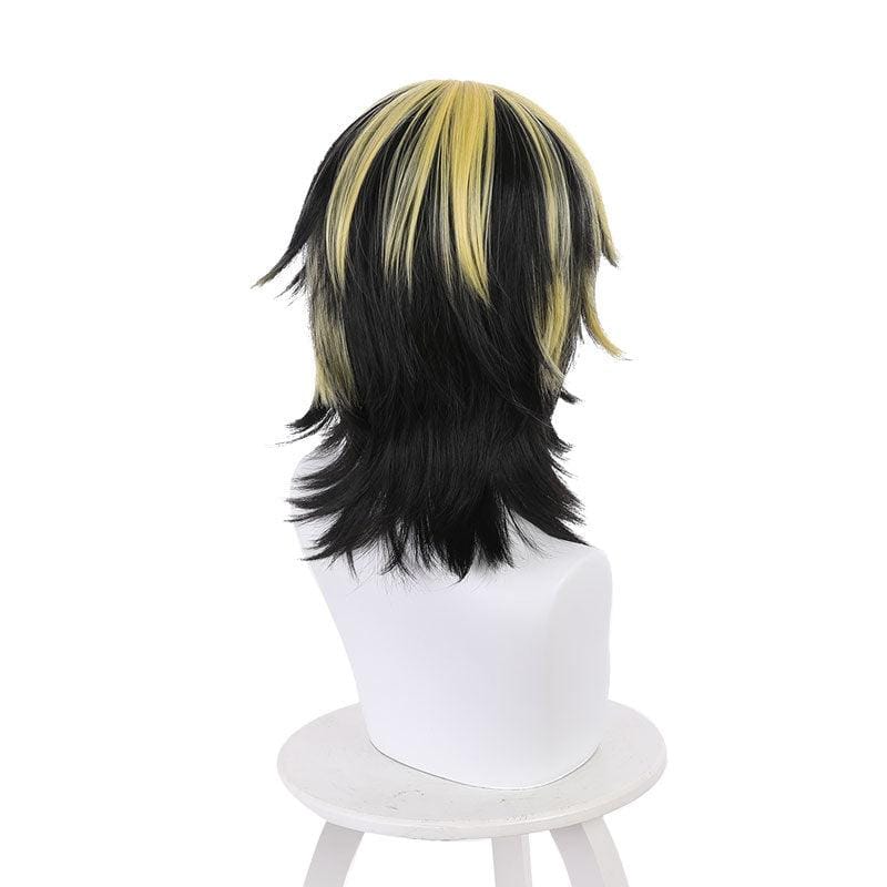 anime tokyo revengers kazutora hanemiya black yellow cosplay wigs