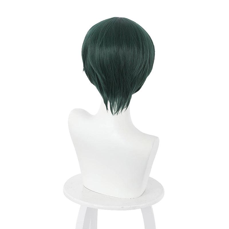 anime jujutsu kaisen mai zenin short dark green cosplay wigs