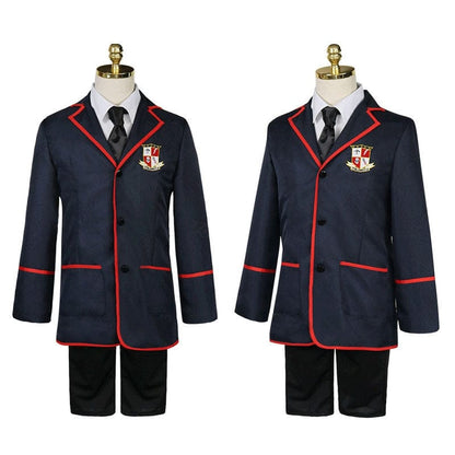 tv the umbrella academy male jk school uniform cosplay costumes