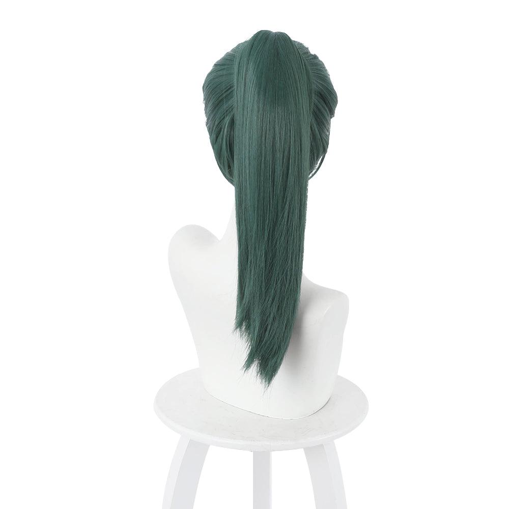 anime jujutsu kaisen zenin maki green medium cosplay wig 505f