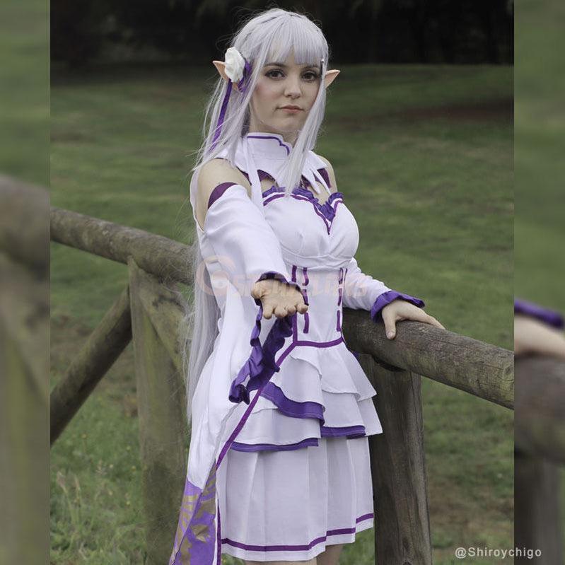 anime re zero starting life in another world emilia cosplay costume