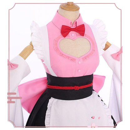 anime demon slayer kimetsu no yaiba kanroji mitsuri kimono maid outfit cosplay costumes