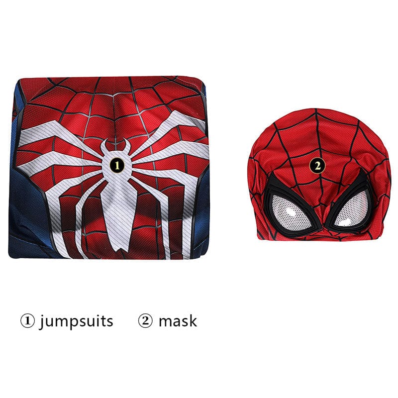 spider man ps5 2 peter parker spiderman jumpsuit cosplay costume with headgear