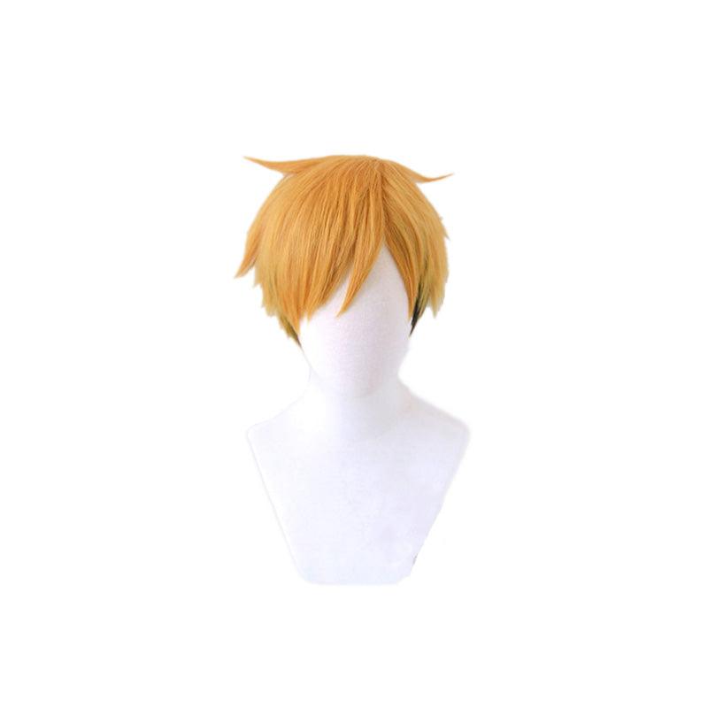 Anime Haikyuu Atsumu Miya Short Dark Yellow Cosplay Wigs