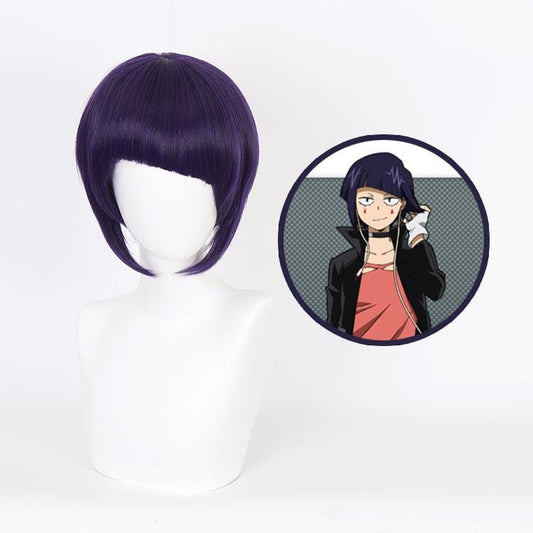 anime my hero academia jiro kyoka purple short cosplay wig