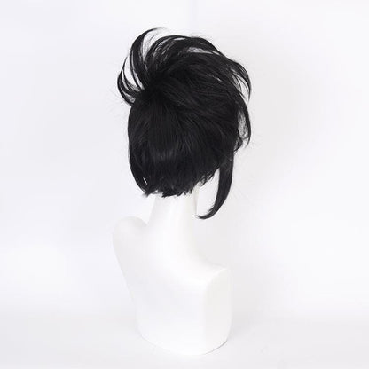 anime my hero academia yaoyorozu momo black short cosplay wig qx11