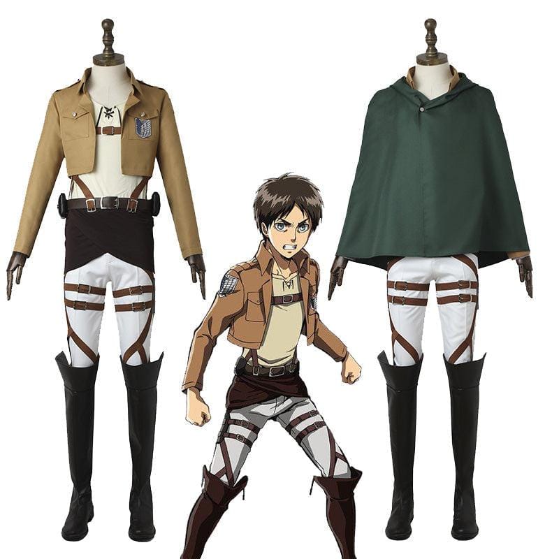 anime attack on titan eren jaeger the wings of freedom survey corps uniform set cosplay costume
