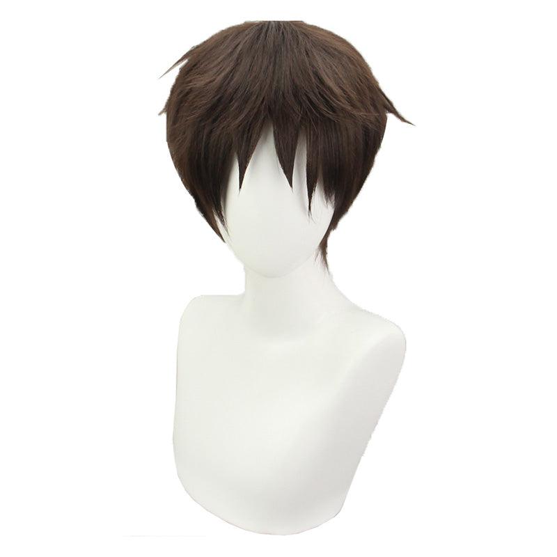 anime attack on titan eren jaeger short brown cosplay wigs