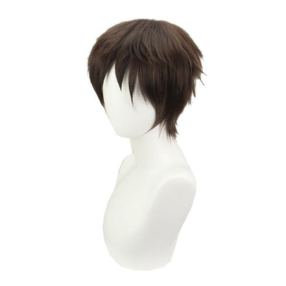 anime attack on titan eren jaeger short brown cosplay wigs