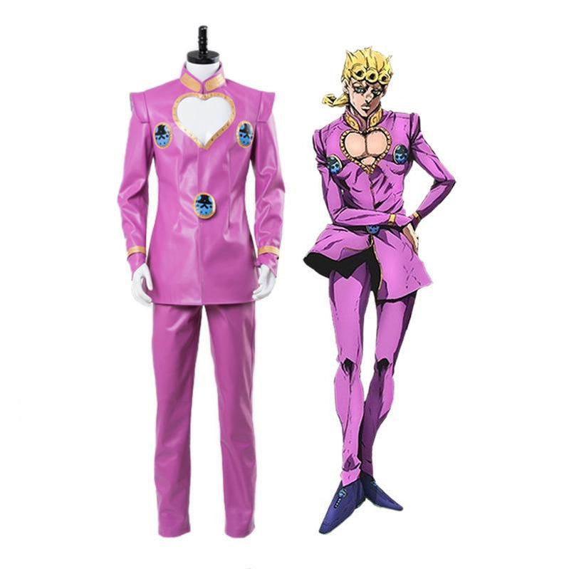 anime jojos bizarre adventure golden wind giorno giovanna cosplay costume