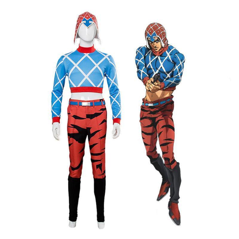 anime jojos bizarre adventure golden wind guido mista cosplay costume