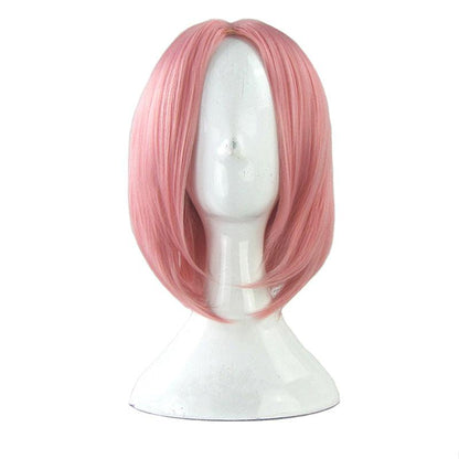 anime naruto haruno sakura short pink cosplay wigs