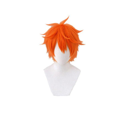 anime haikyuu hinata shoyo short orange cosplay wigs