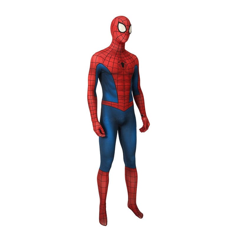 spider man elastic force jumpsuit cosplay costume with free headgear