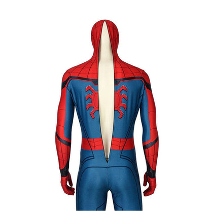 Movie Spider-Man: Far From Home Peter Parker Spiderman Jumpsuit Cosplay Costume with Free Headgear