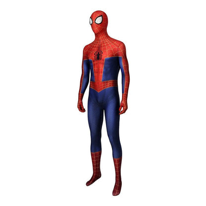 spider man into the spider vers peter parker spiderman jumpsuit elastic force cosplay costume with headgear