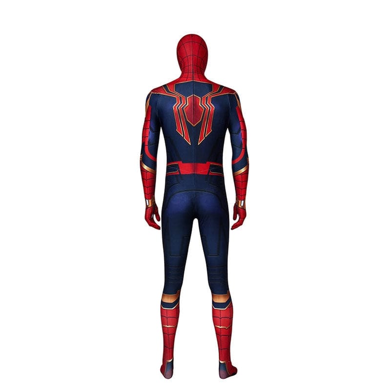 Movie Spider-Man: Far From Home Peter Parker Spiderman Jumpsuit Elastic Force Cosplay Costume with Headgear