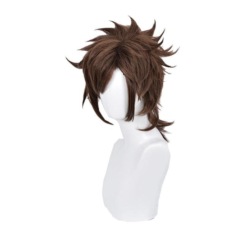 anime jojos bizarre adventure battle tendency joseph joestar short brown cosplay wigs