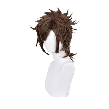 anime jojos bizarre adventure battle tendency joseph joestar short brown cosplay wigs