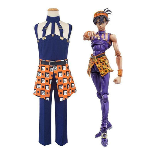 anime jojos bizarre adventure golden wind narancia ghirga cosplay costume