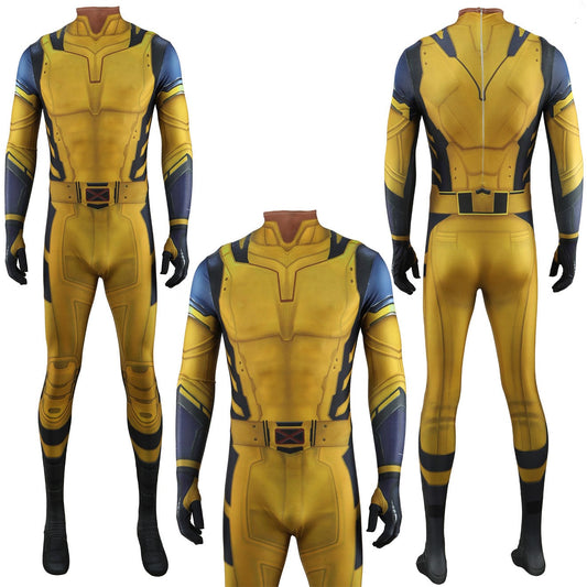 Wolverine Deadpool 3 Jumpsuits Cosplay Costume Adult Halloween Bodysuit