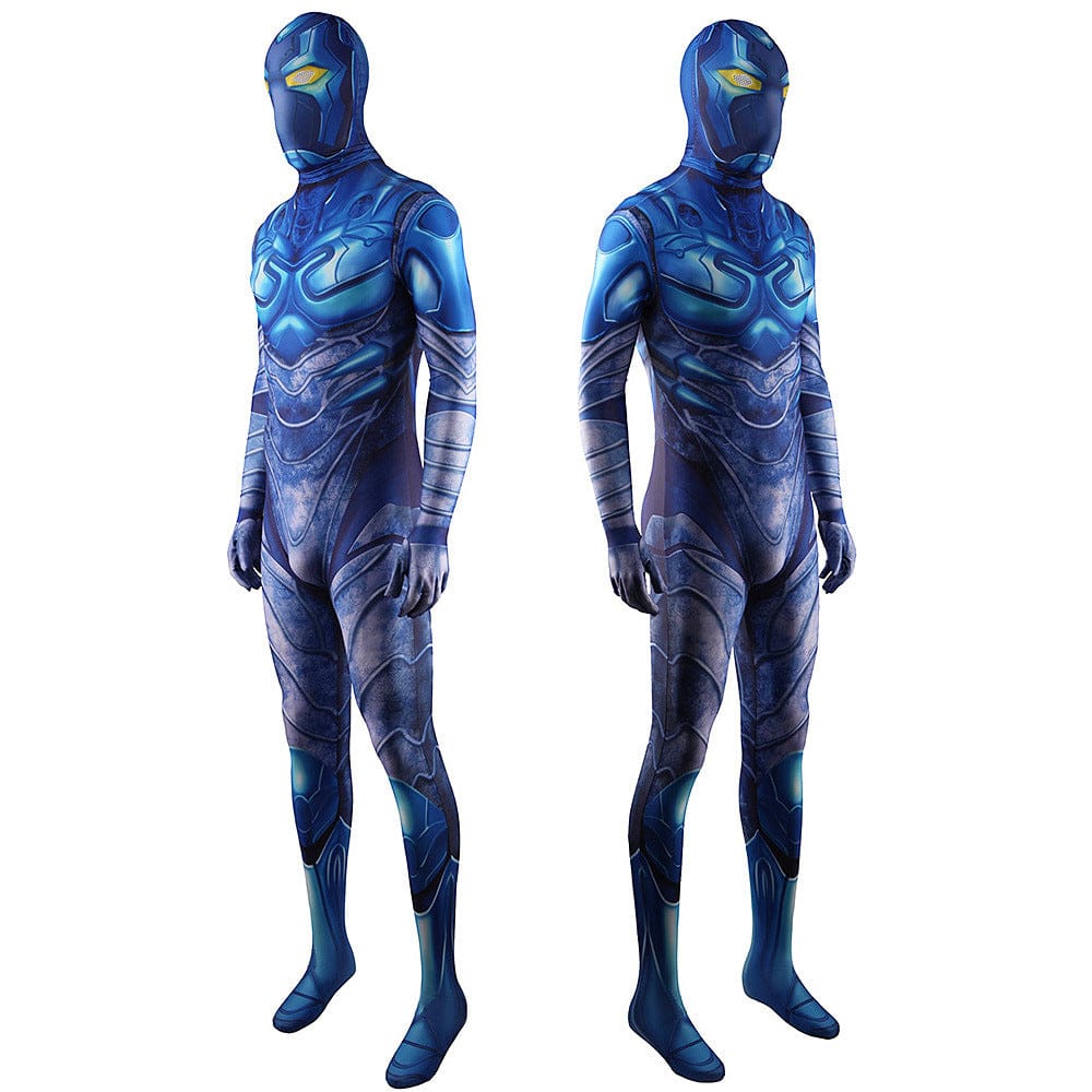 Blue Beetle Jaime Reyes Blue Jumpsuits Costume Adult Halloween Bodysuit