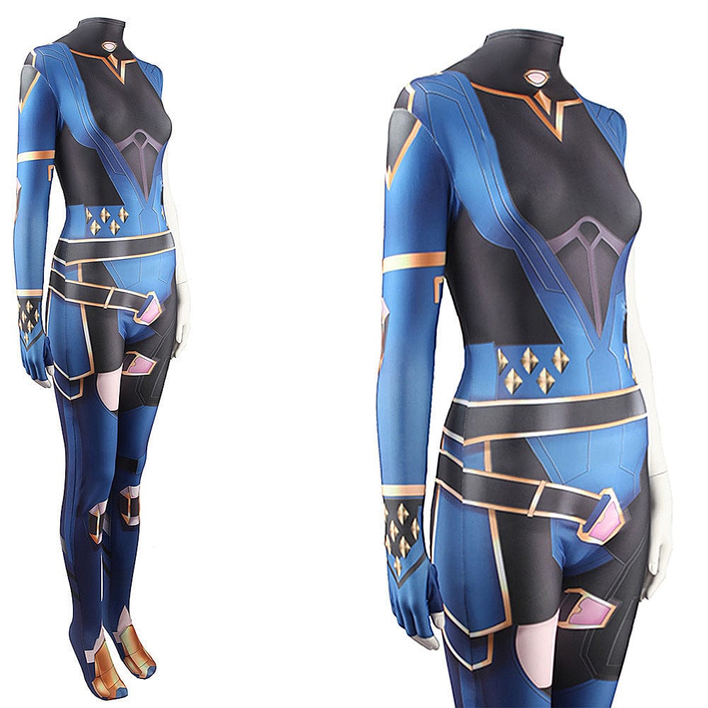 Game Valorant Reyna Jumpsuits Cosplay Costume Adult Halloween Bodysuit