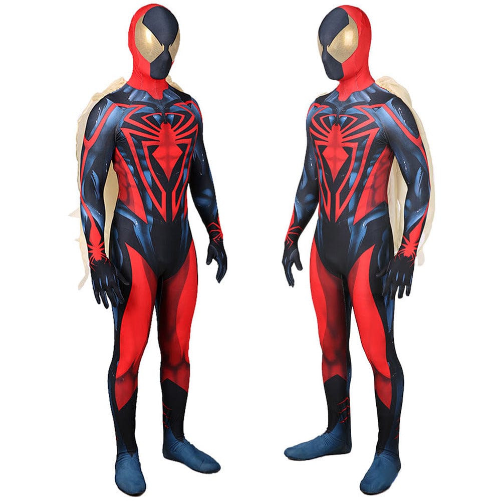 Unlimited Spider Man Jumpsuits with Cloak Costume Adult Bodysuit