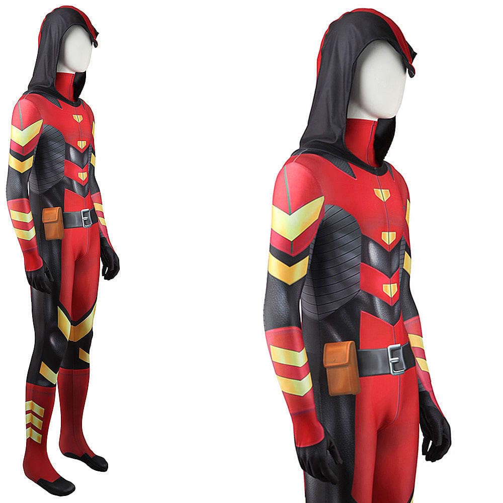 Red Arrow Arsenal Jumpsuits Cosplay Costume Adult Halloween Bodysuit