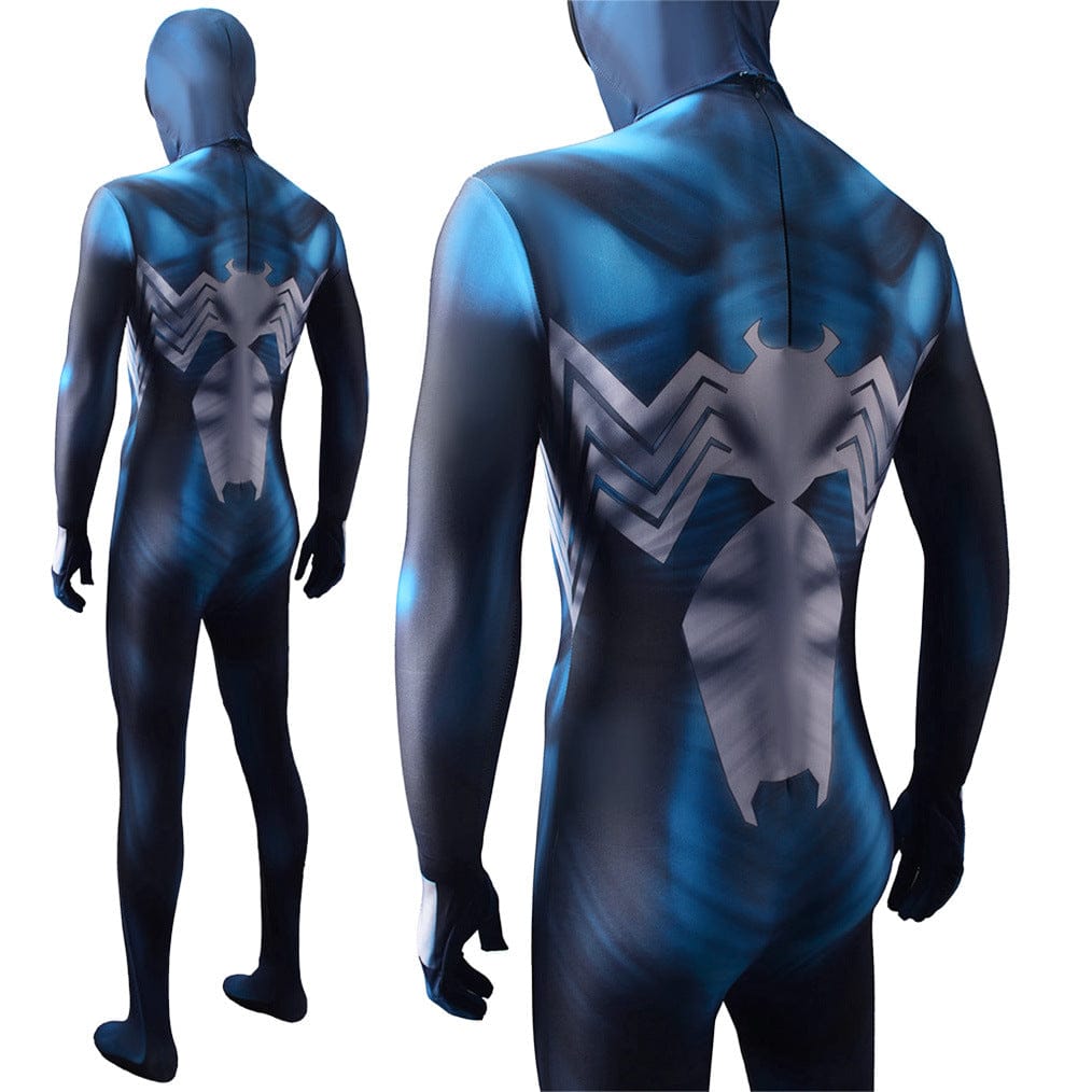 Venom Spider Man Symbiote Blue Jumpsuits Costume Adult Bodysuit